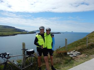 Perin Vinton and her husband, Henry, during a cycling tour of Ireland