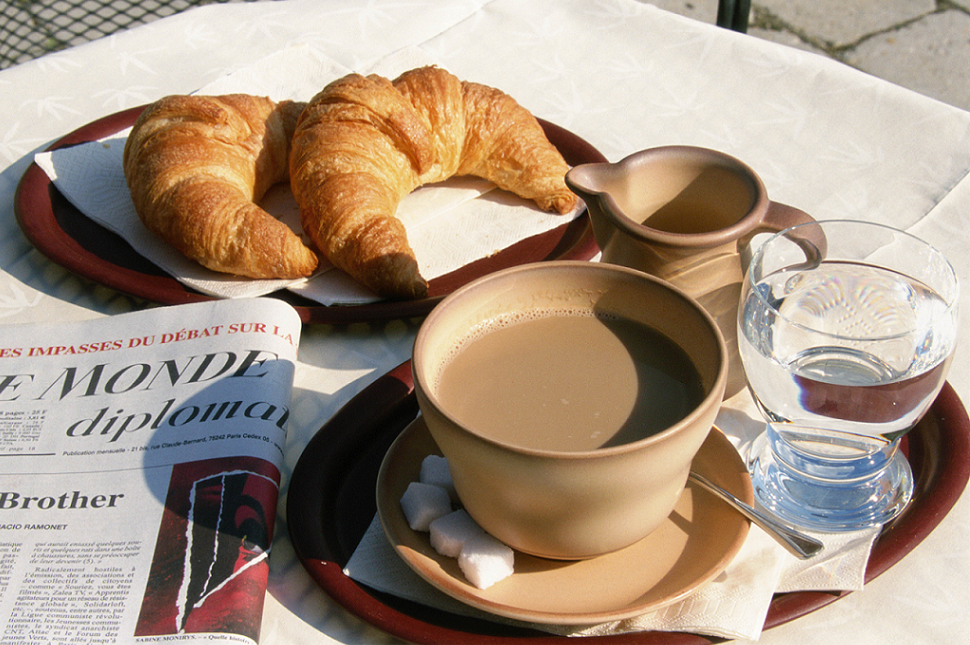 Newspaper_Croissant_Coffee_Breakfast_Paris_France_French